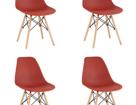 Стул Eames Style DSW терракотовый x4 (разборный каркас)