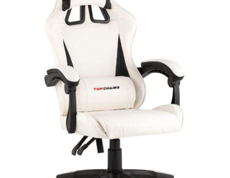 Кресло спортивное TopChairs Phantom бело-черный