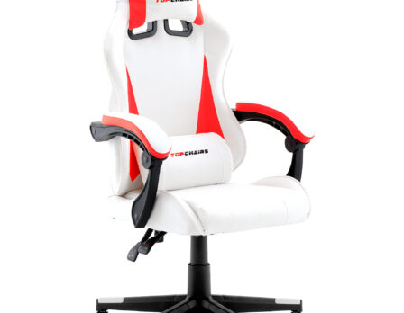 Кресло спортивное TopChairs Phantom бело-красный