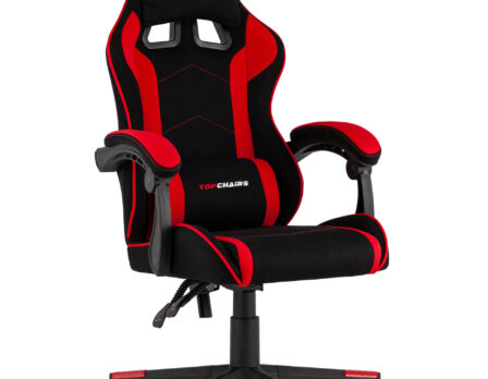 Кресло спортивное TopChairs Shadow ткань черно-красный